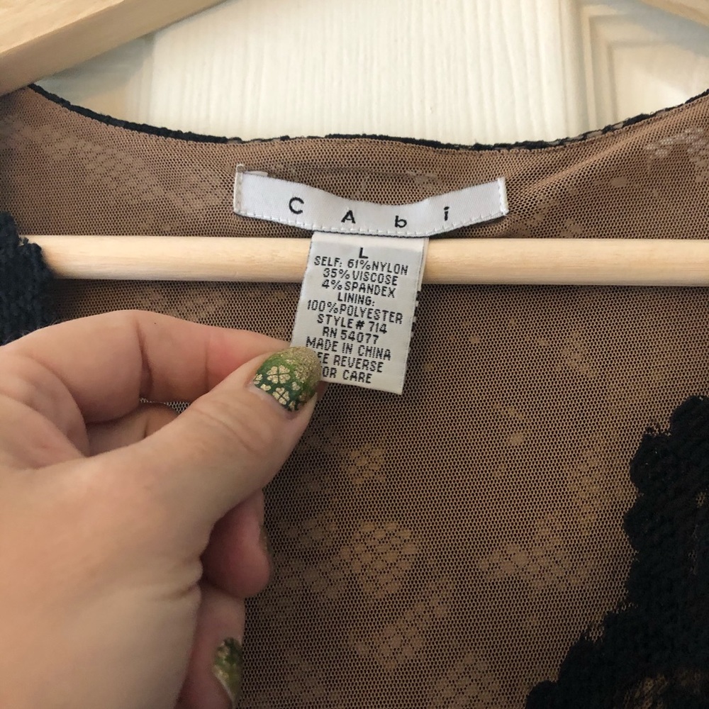 CAbi black lace dress
